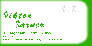 viktor karner business card